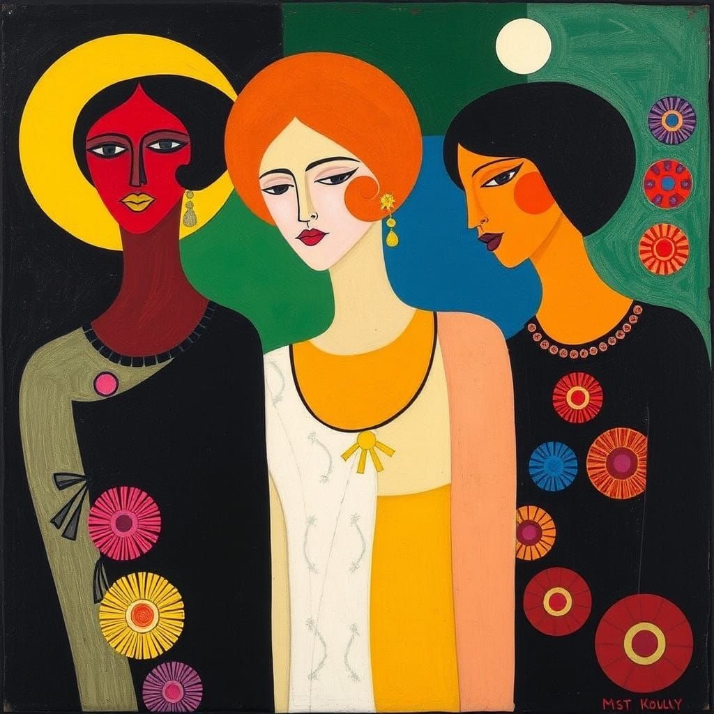 Surreal Women in Vibrant Artistic Styles