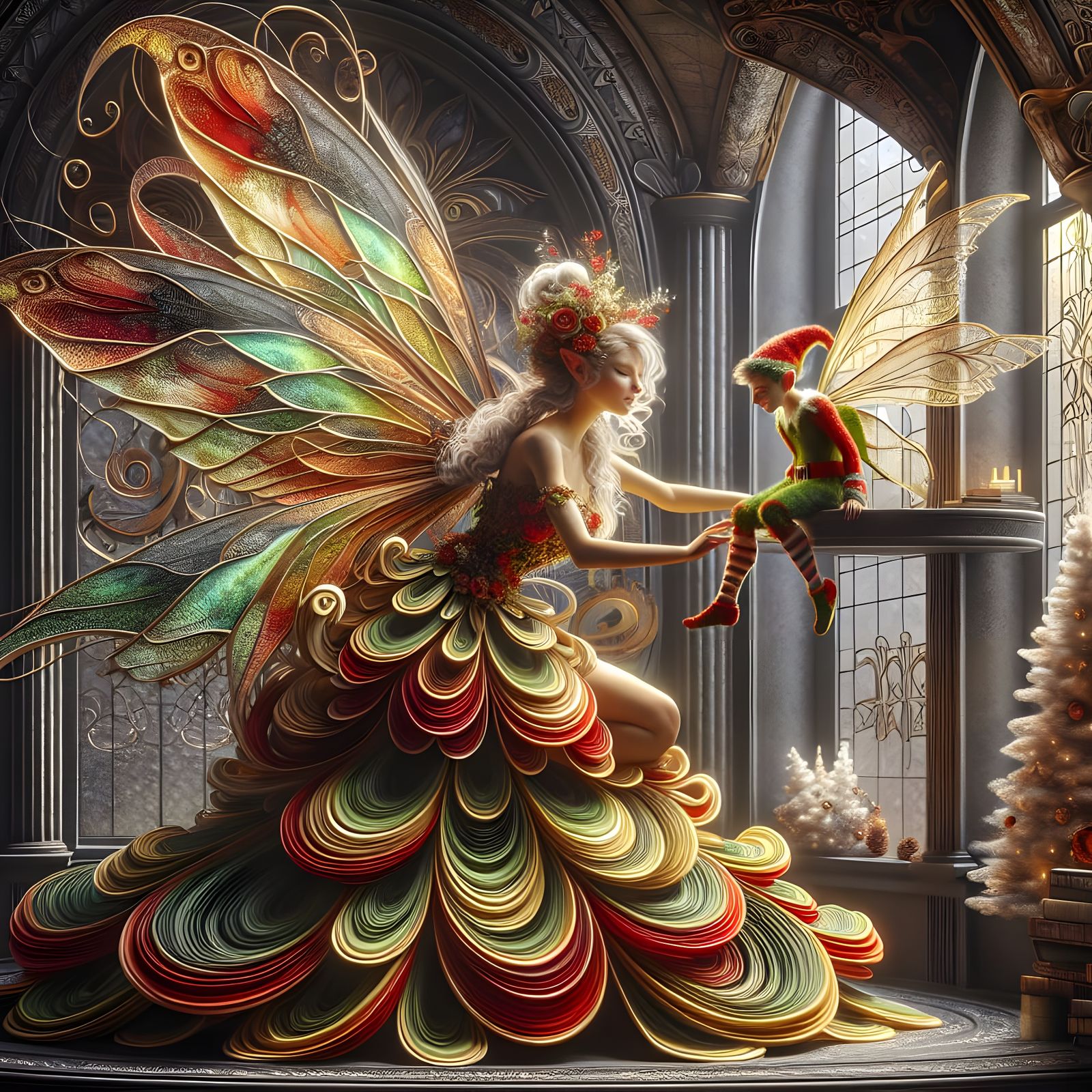 Enchanted Fairy Lures Reluctant Elf to Join Her in Fairyland