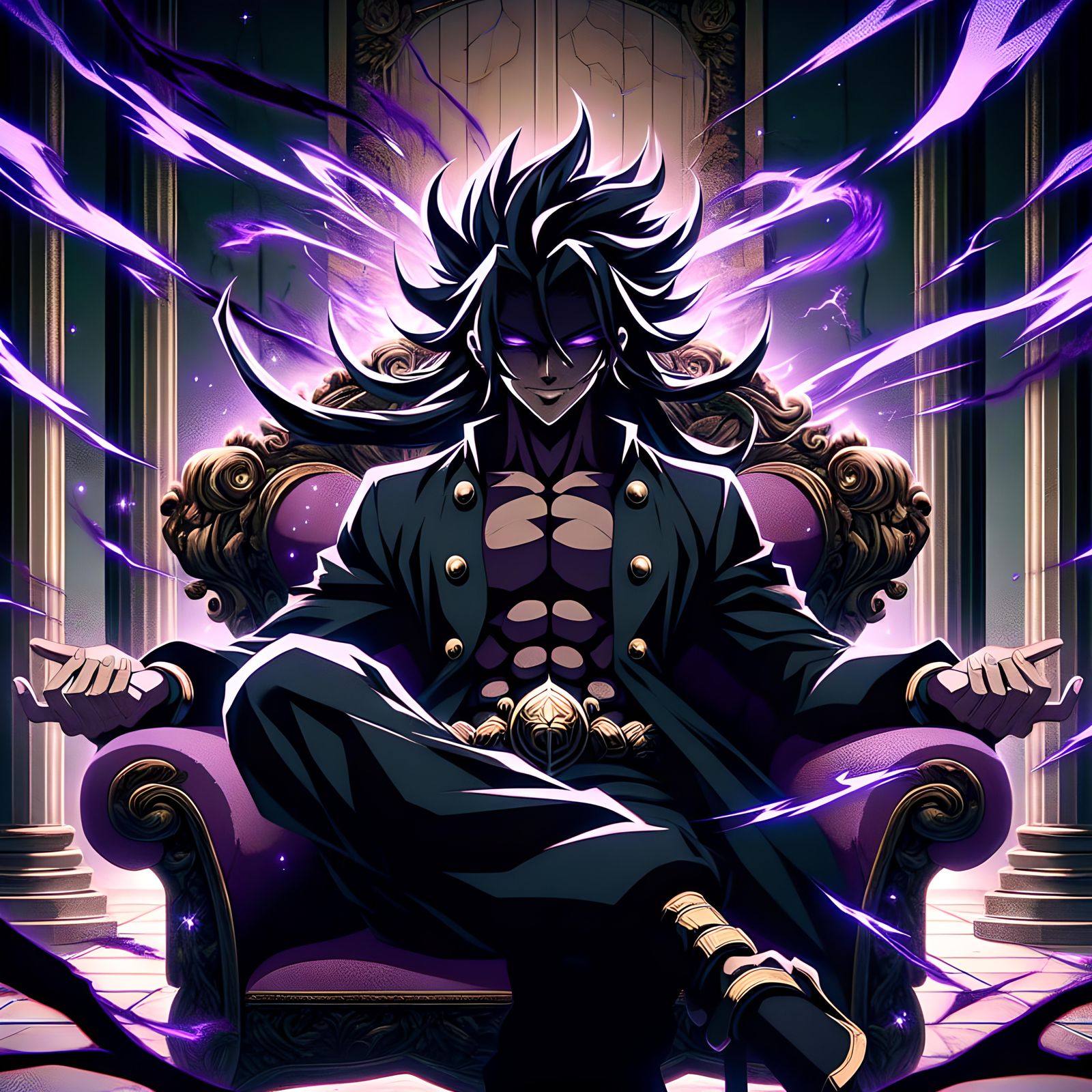 Chaos God of Anime Proportions Seated on Throne