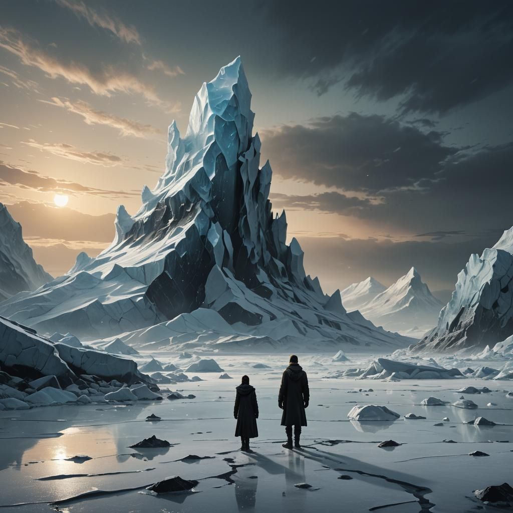 Haunting Winter Landscape in Cinematic Style