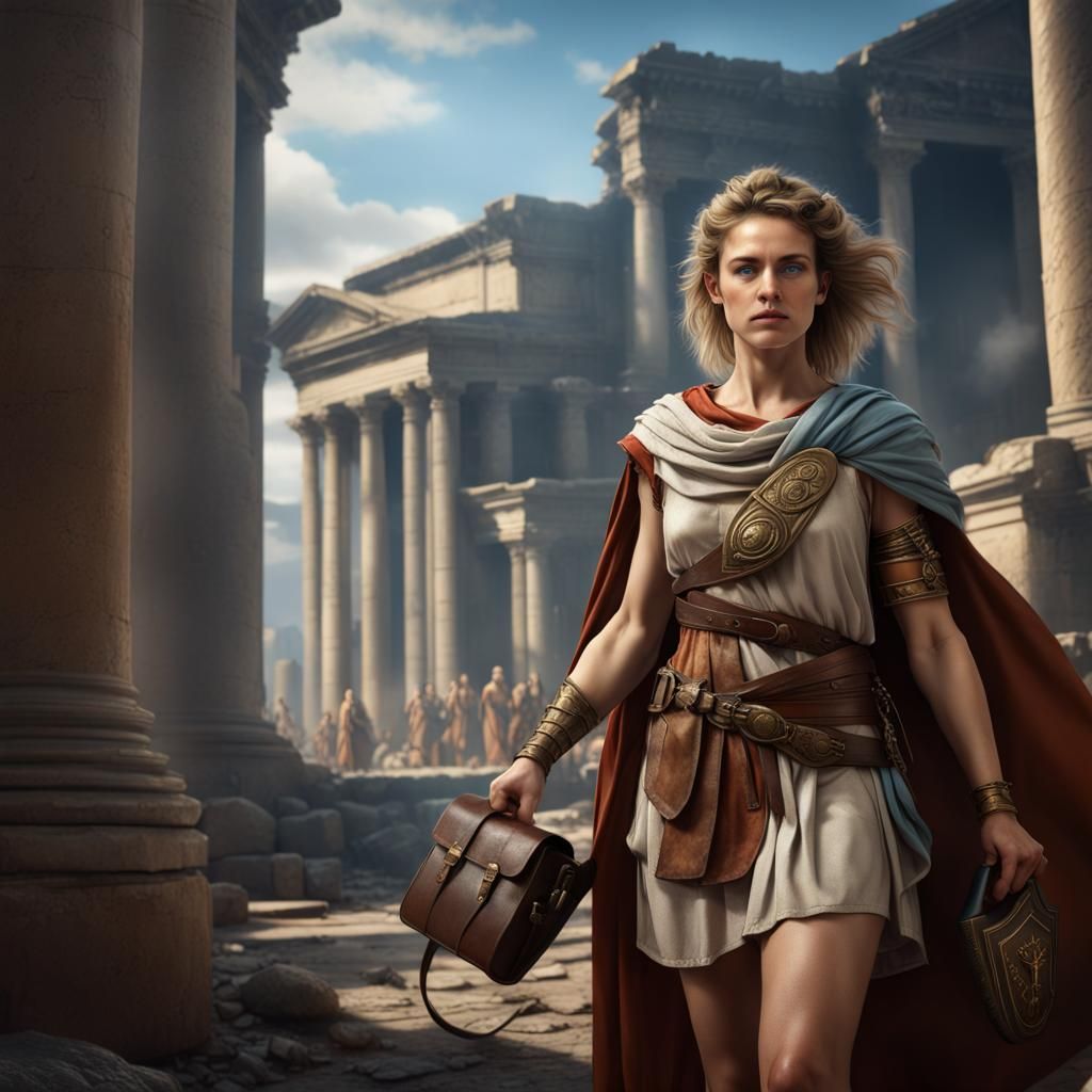 A Light Brown Roman Physician in Ancient City