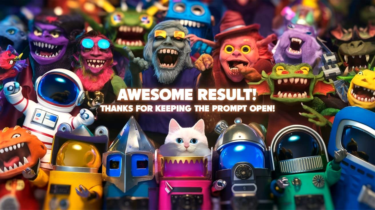 Celestial Chaos: Eclectic Characters in Vibrant Glory