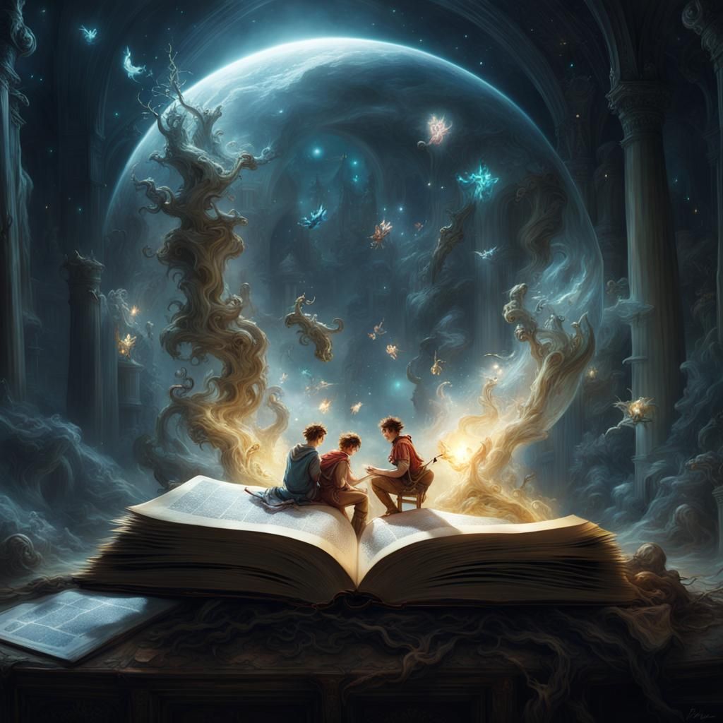 Gamers Emerging from a Cosmic Open Book