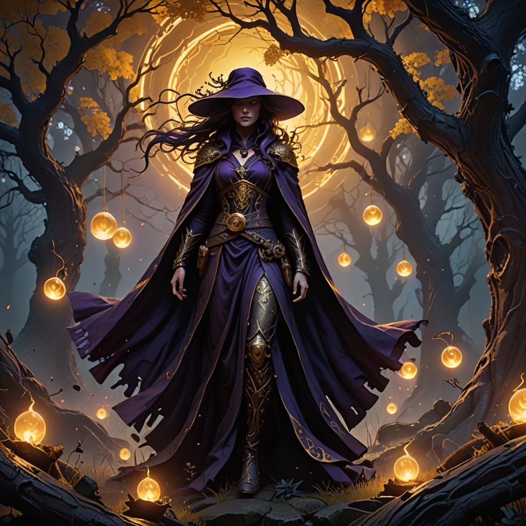 Mystical Sorceress Conjures Dark Energy in a Haunting Dreams...