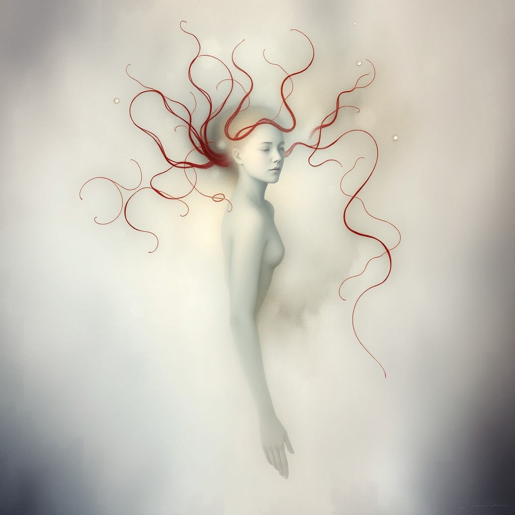 Ethereal Spirit Form in Abstract Expressionism