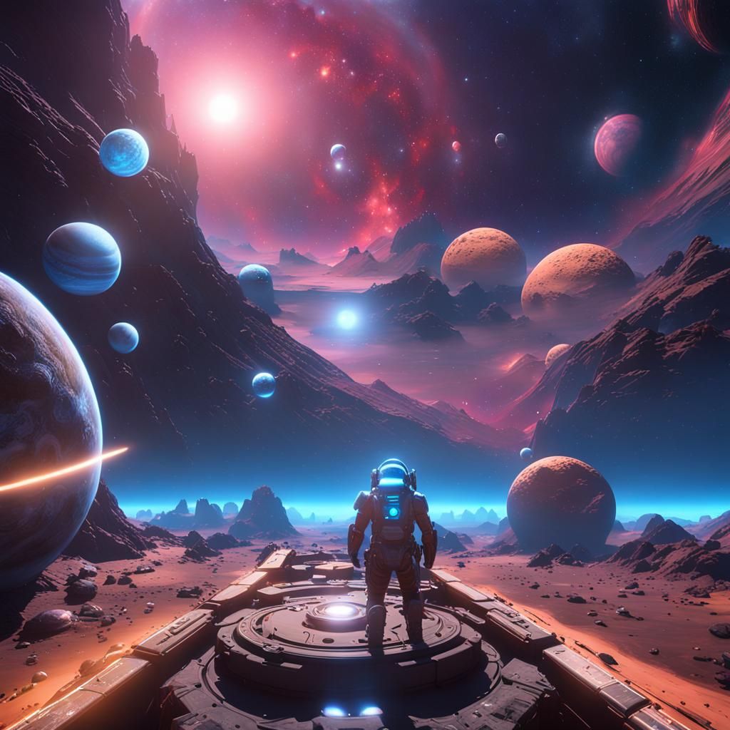 Epic Galaxy Worlds with Martian Lifeforms in Unreal Engine 5