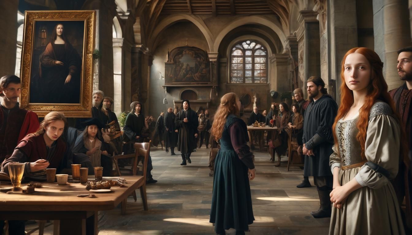 Renaissance Genius Crashes Modern Photo Shoot in Vibrant Oil...