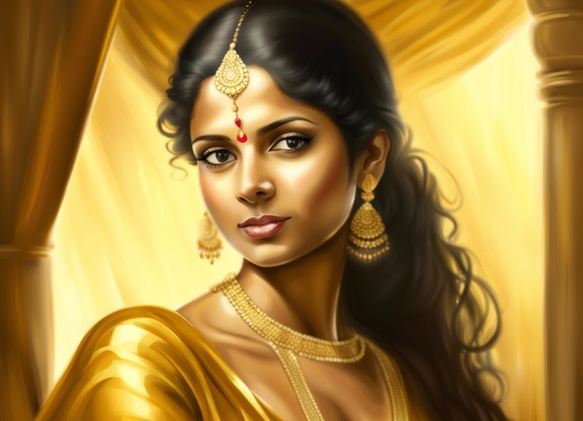 Indian Queen in Golden Splendor