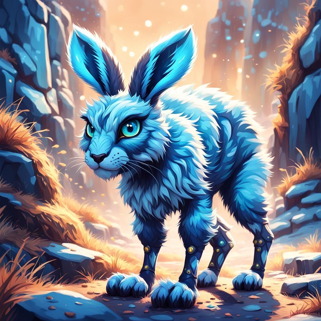 Powerful Furry Creature with Majestic Hooves and Enchanted E...