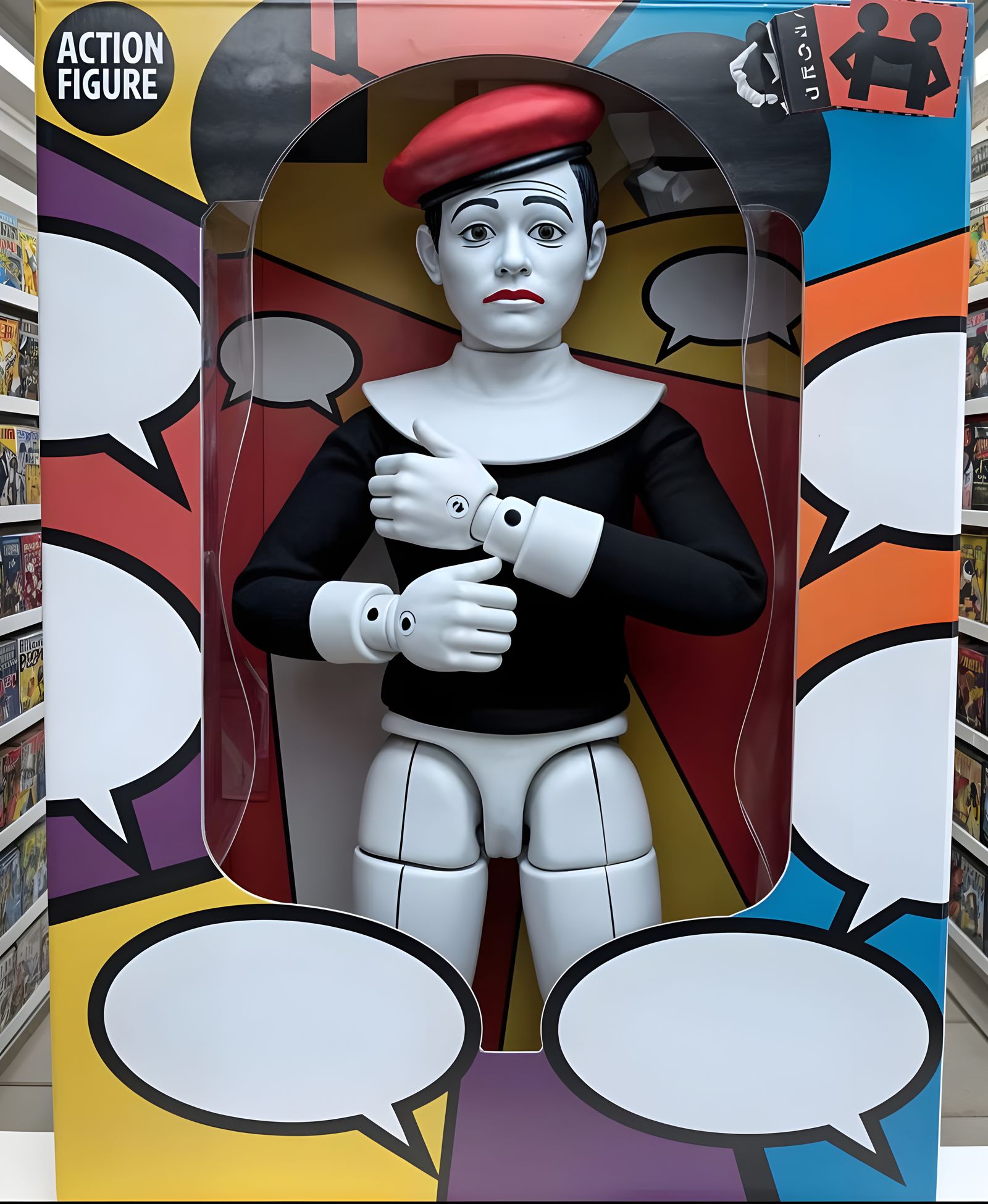 Mime Action Figure: No Words, Just Actions