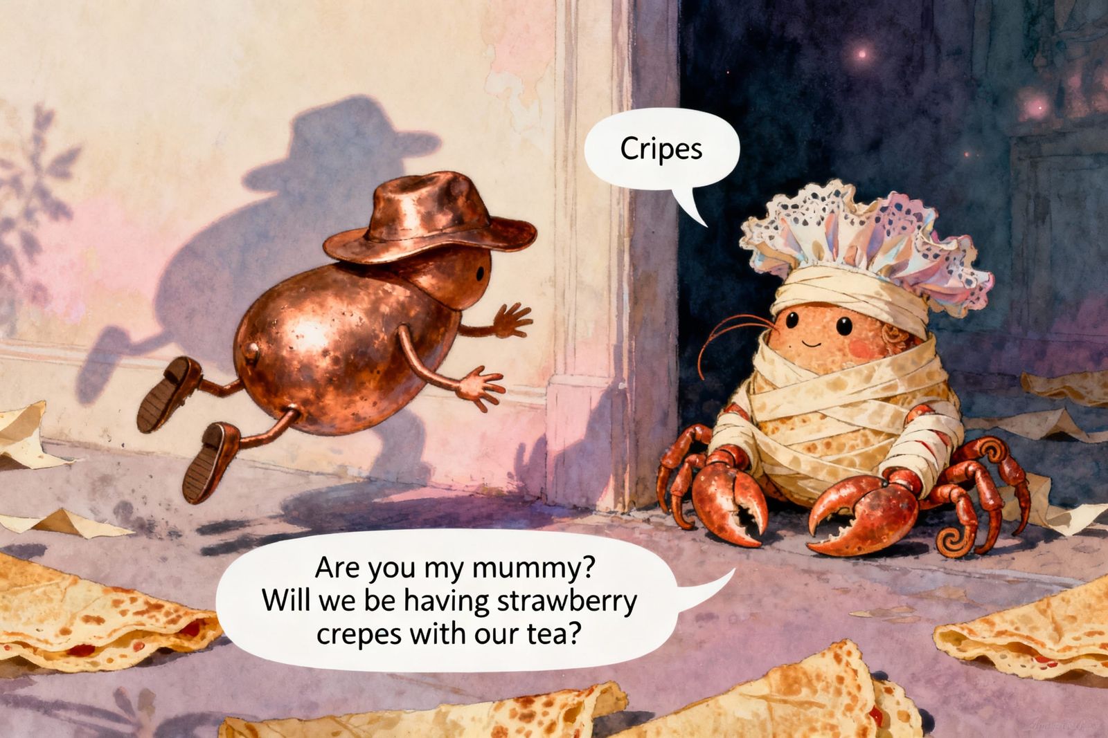 Crab, Crêpes and Crêpe-Paper