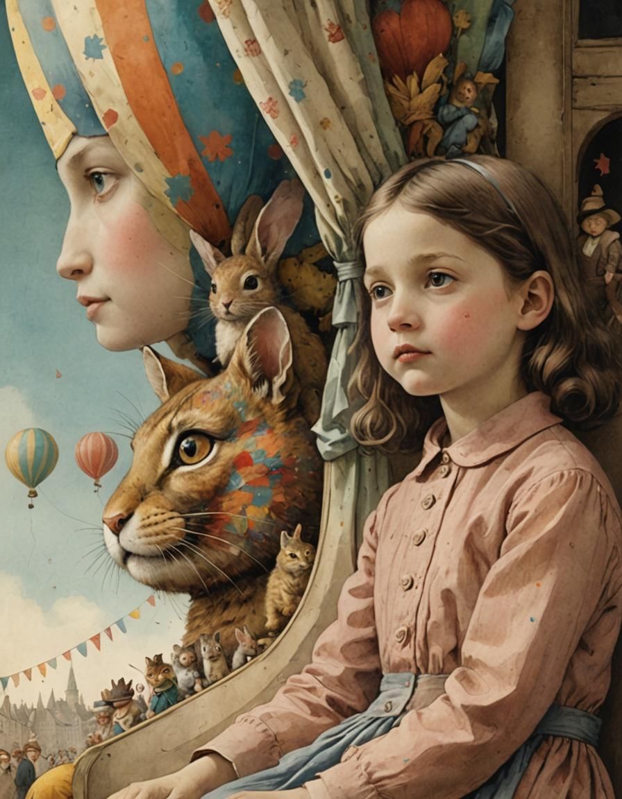 Whimsical Carnival Scene by Beatrix Potter