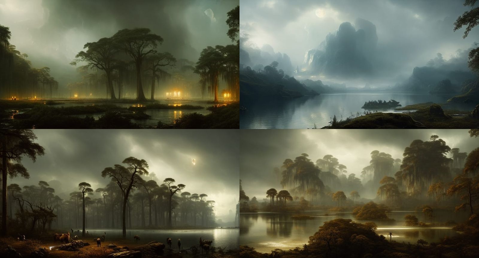 Surreal Cosmic Landscape in Digital Matte Painting Style