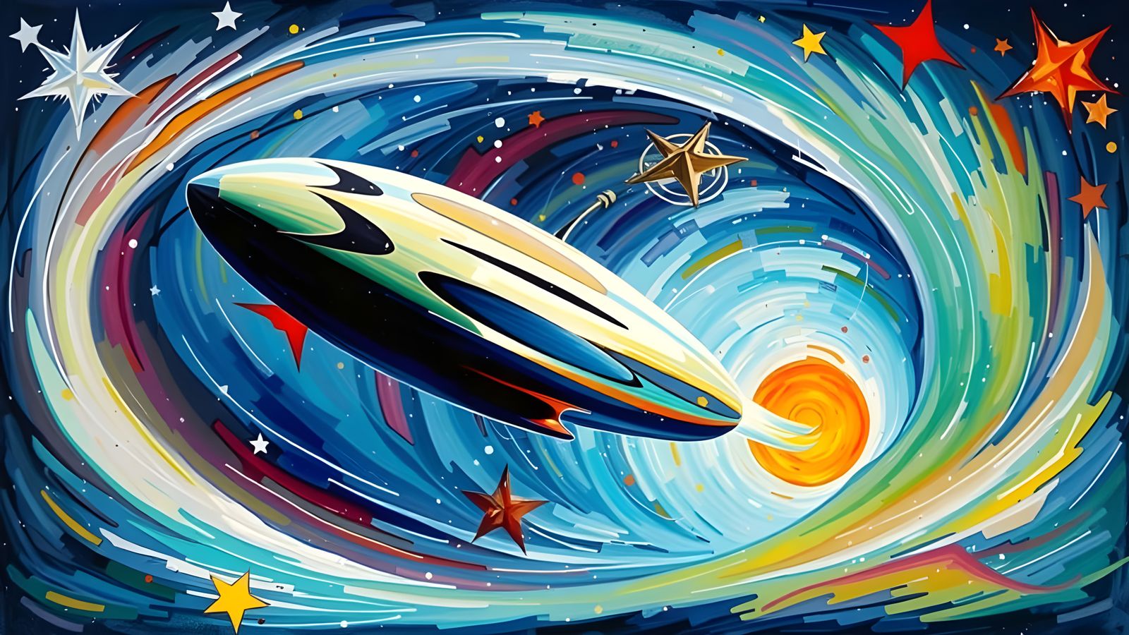 Surreal, Cyberpunk-Inspired Vortex of Energy and Light