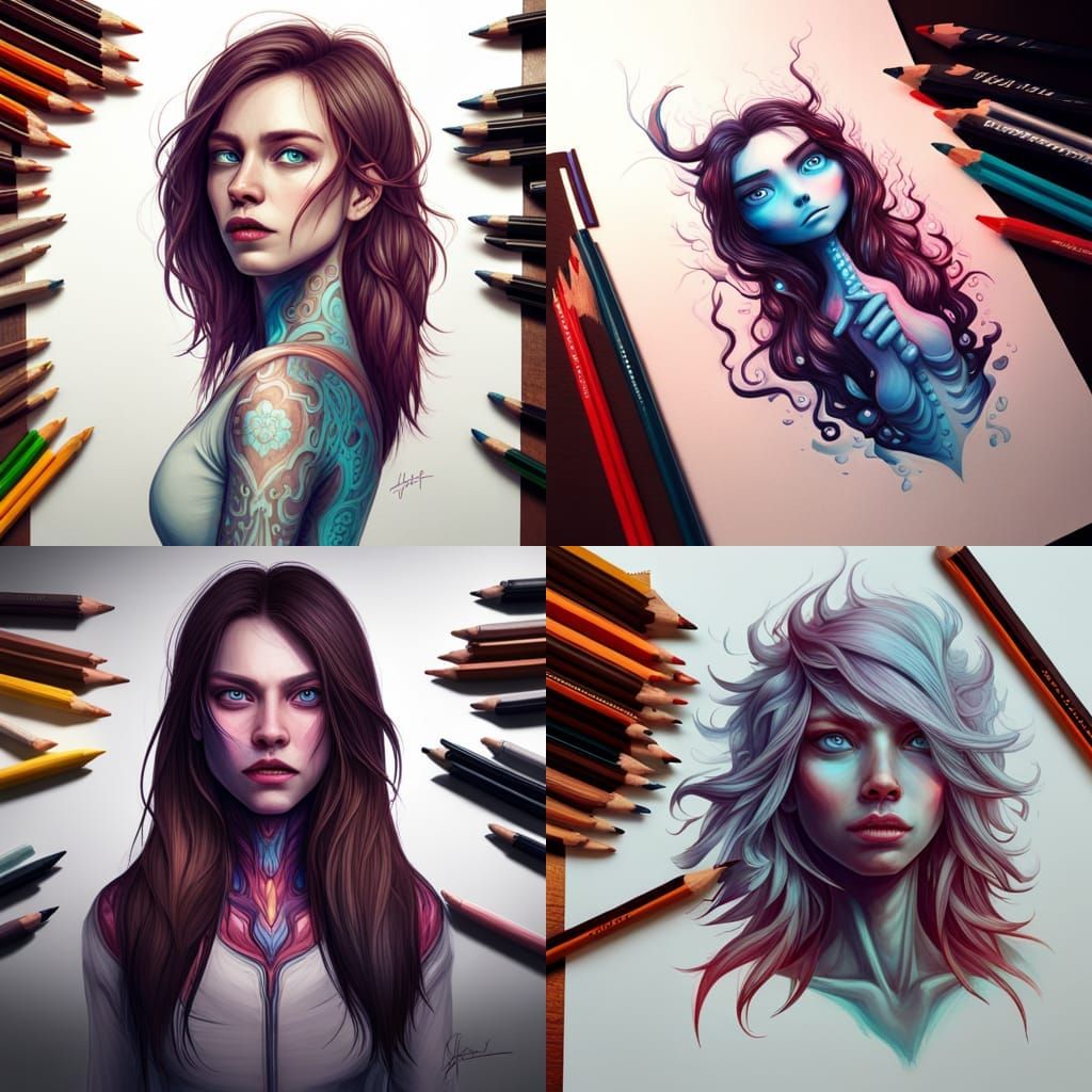 Hyperrealistic Portrait of a Woman in Whimsical Color