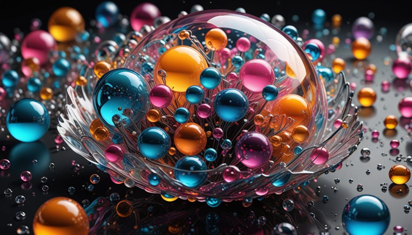 Hyper-Realistic Fractal Bubblegum Art in Vibrant Colors