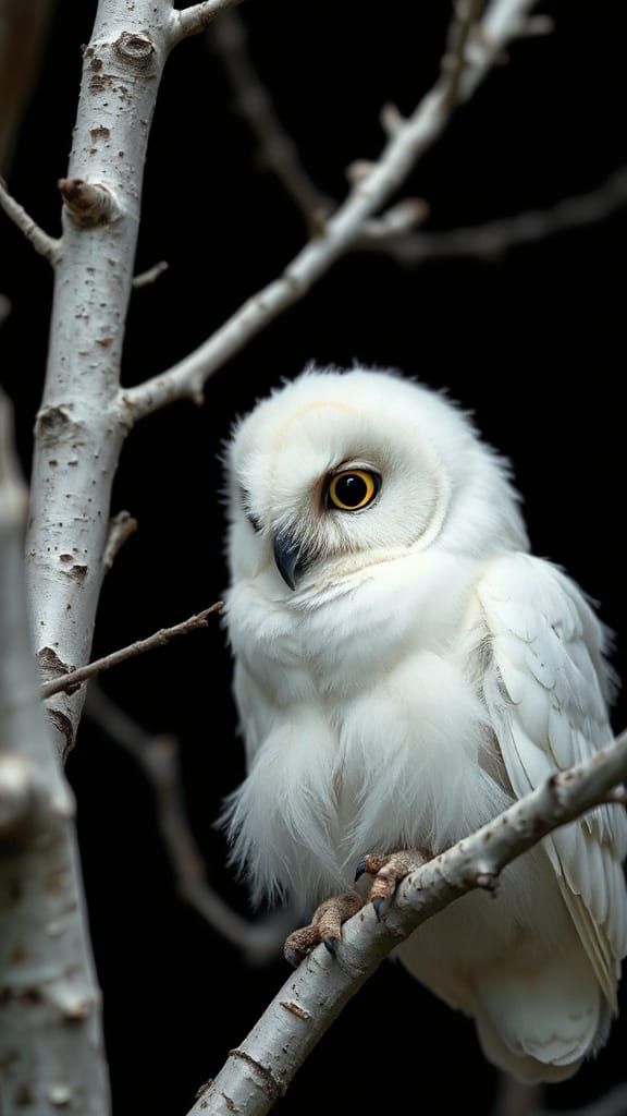 What a Hoot- Portrait of Baby Snow Owl