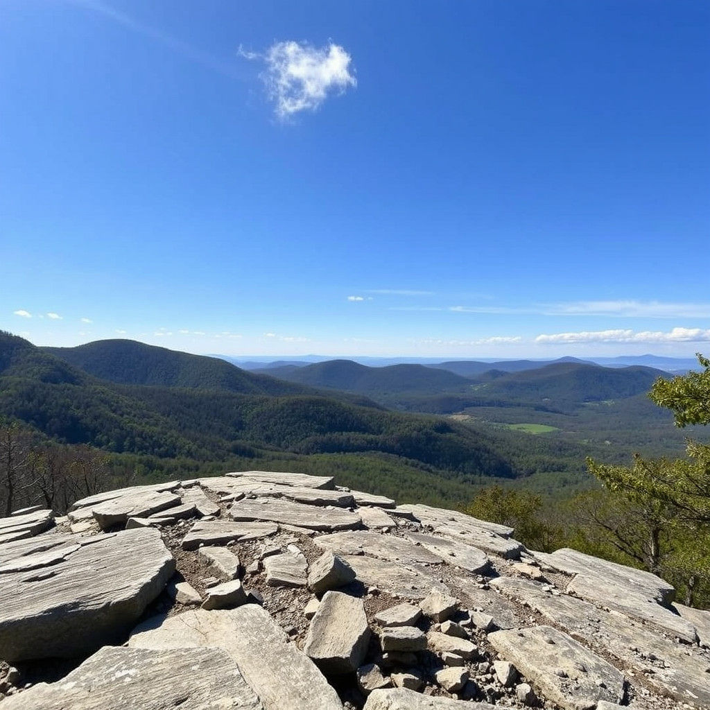 Hiker Explores Serene Autumn Landscape in Shenandoah Nationa...