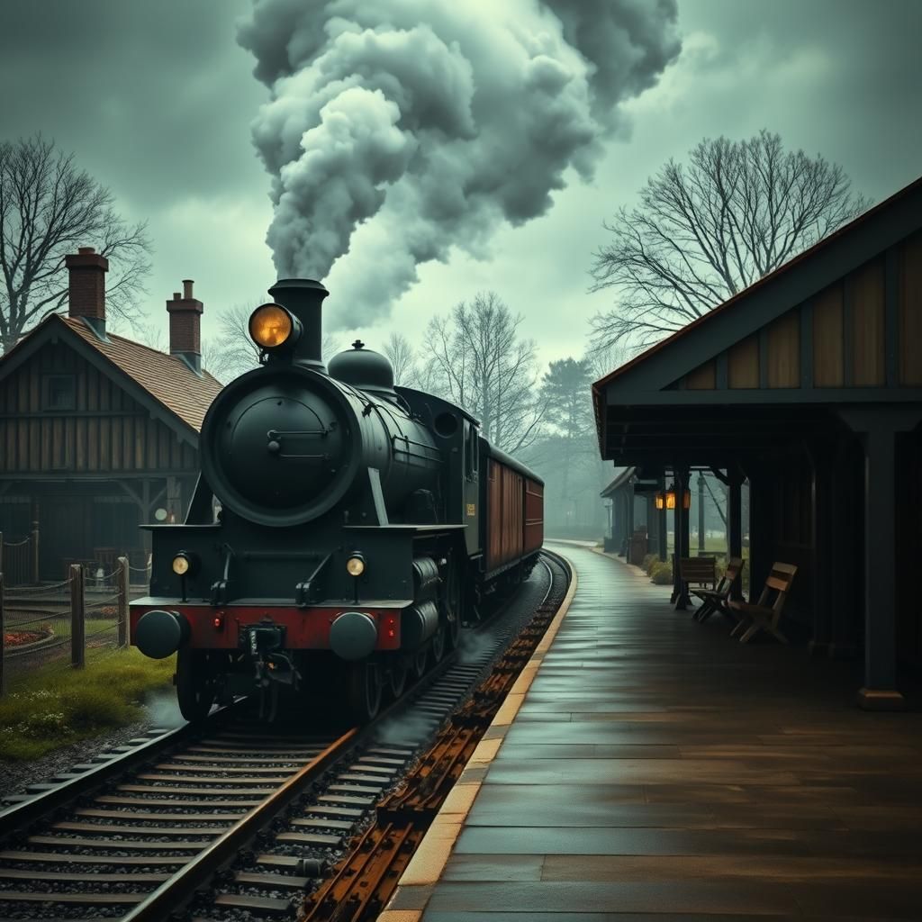 Victorian Era Railway Station in Epic Cinematic Realism