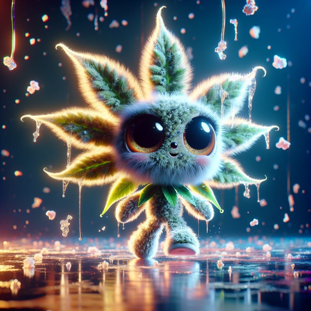 Enchanting Baby Hemp Flower Concept Art in Hyperrealism