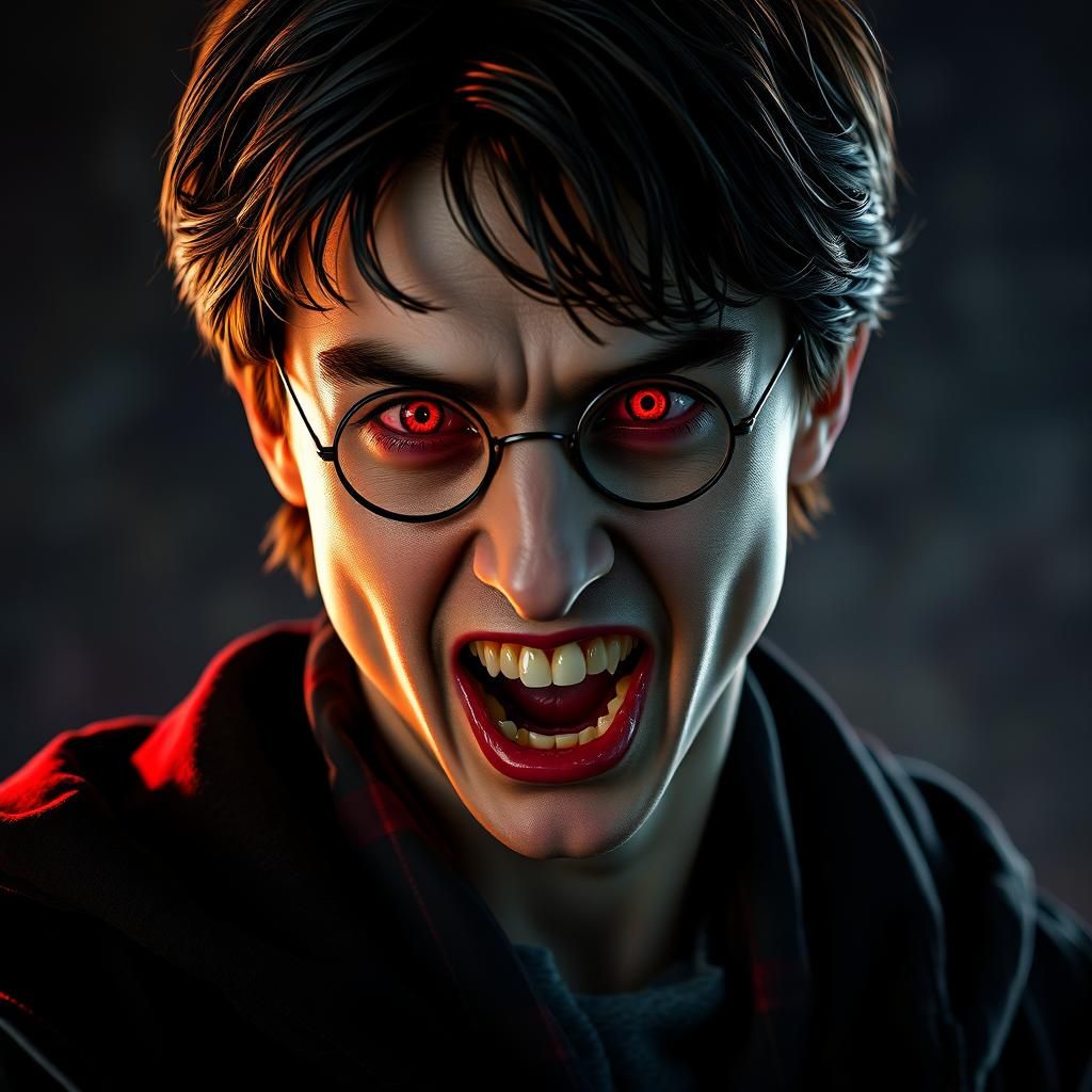 Harry Potter Transforms into a Dark and Foreboding Vampire