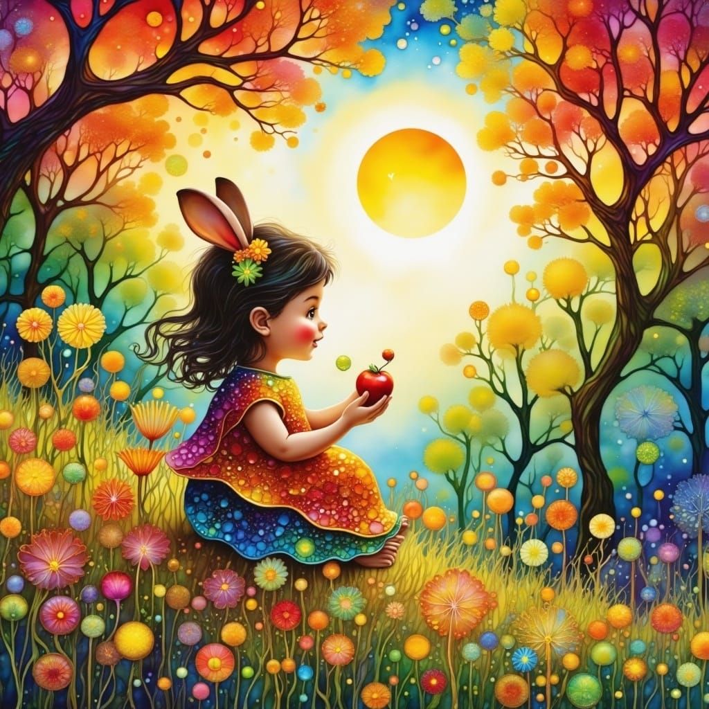 Stork Delivers Hope in Spring, Watercolor Style