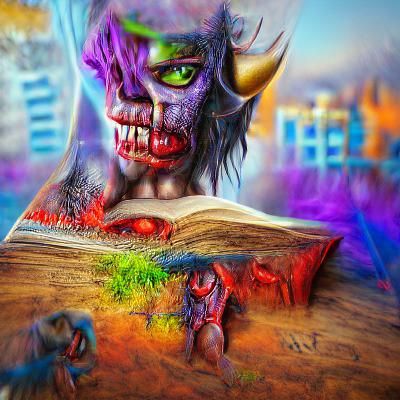 Bookworm in Tranquil Scene