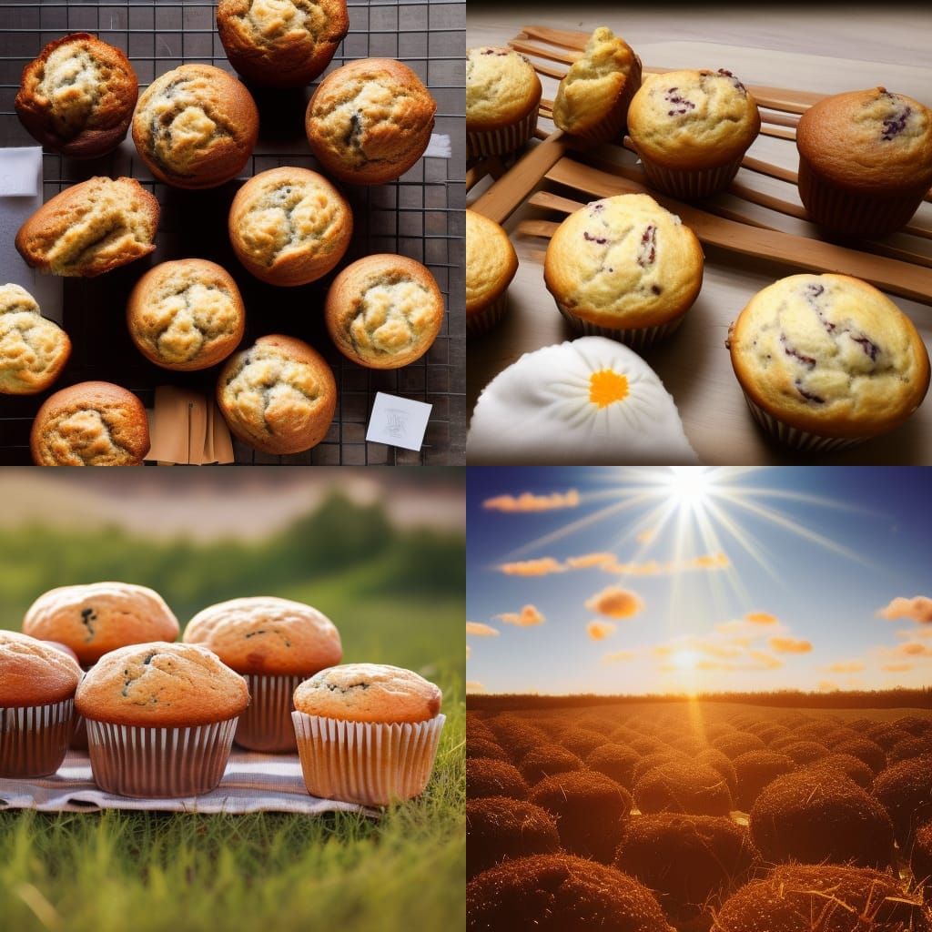 Surreal Field of Muffins Radiates Heavenly Sunshine