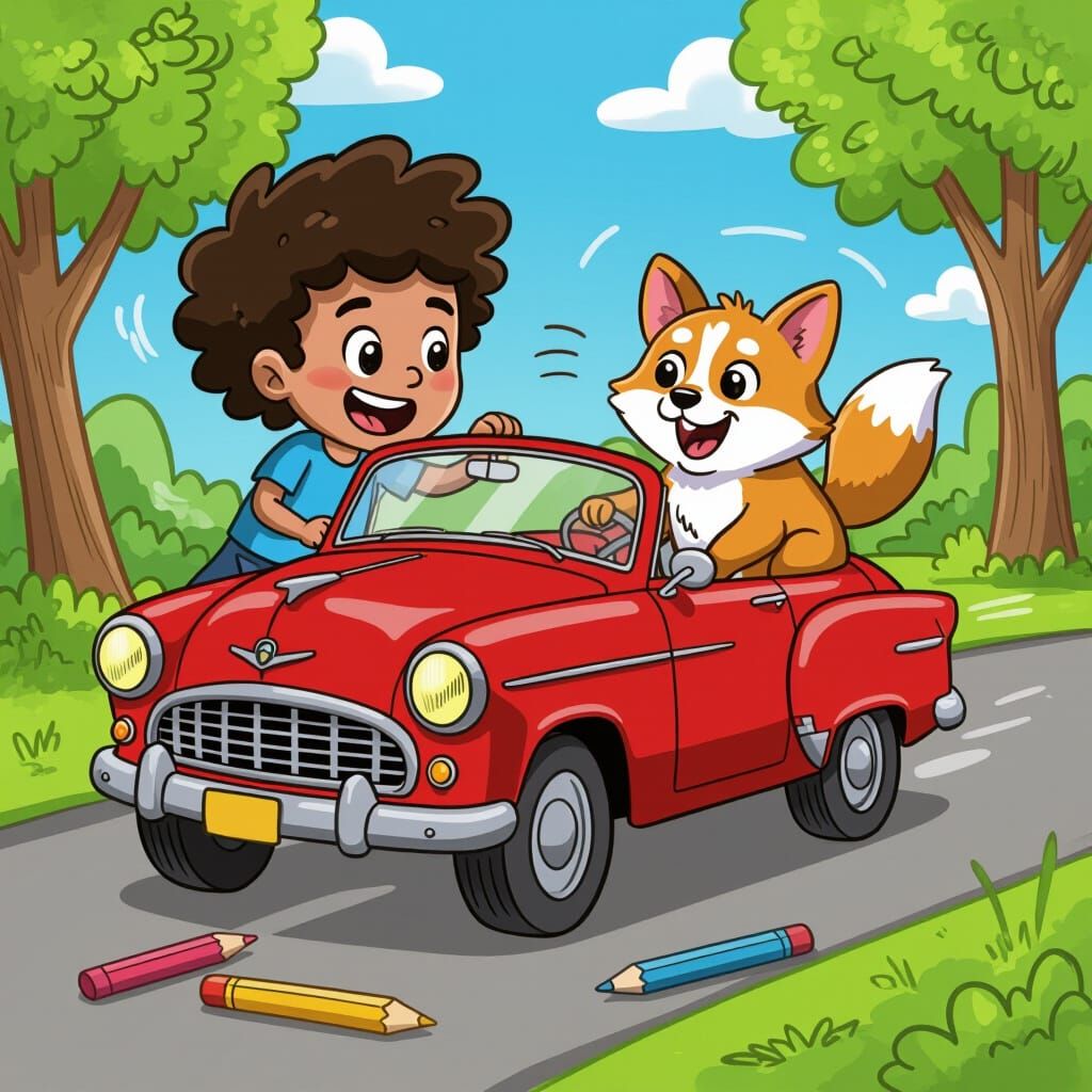 Funny Cartoon Drawing Generated by AI