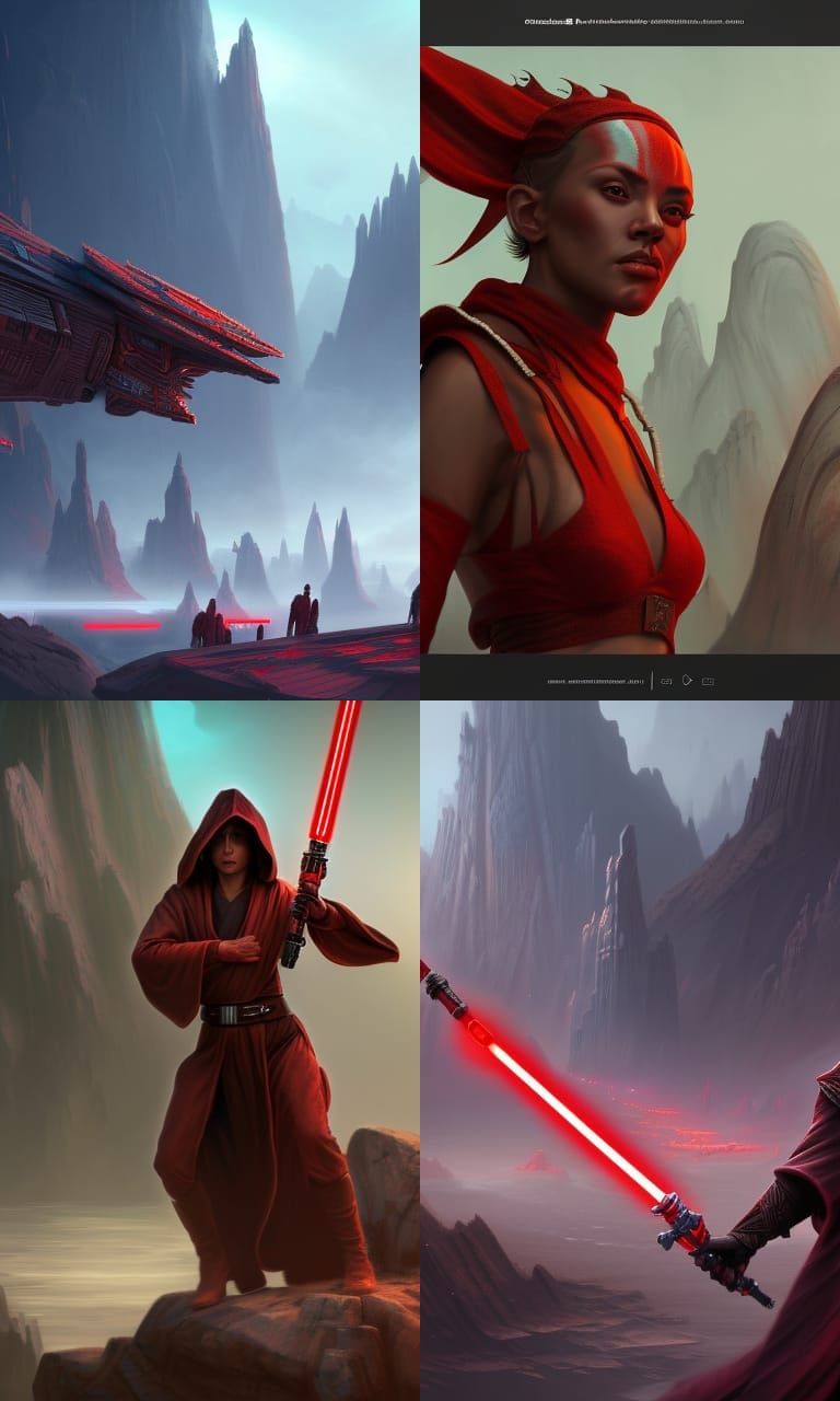 Ethereal Warrior in Crimson Sabers