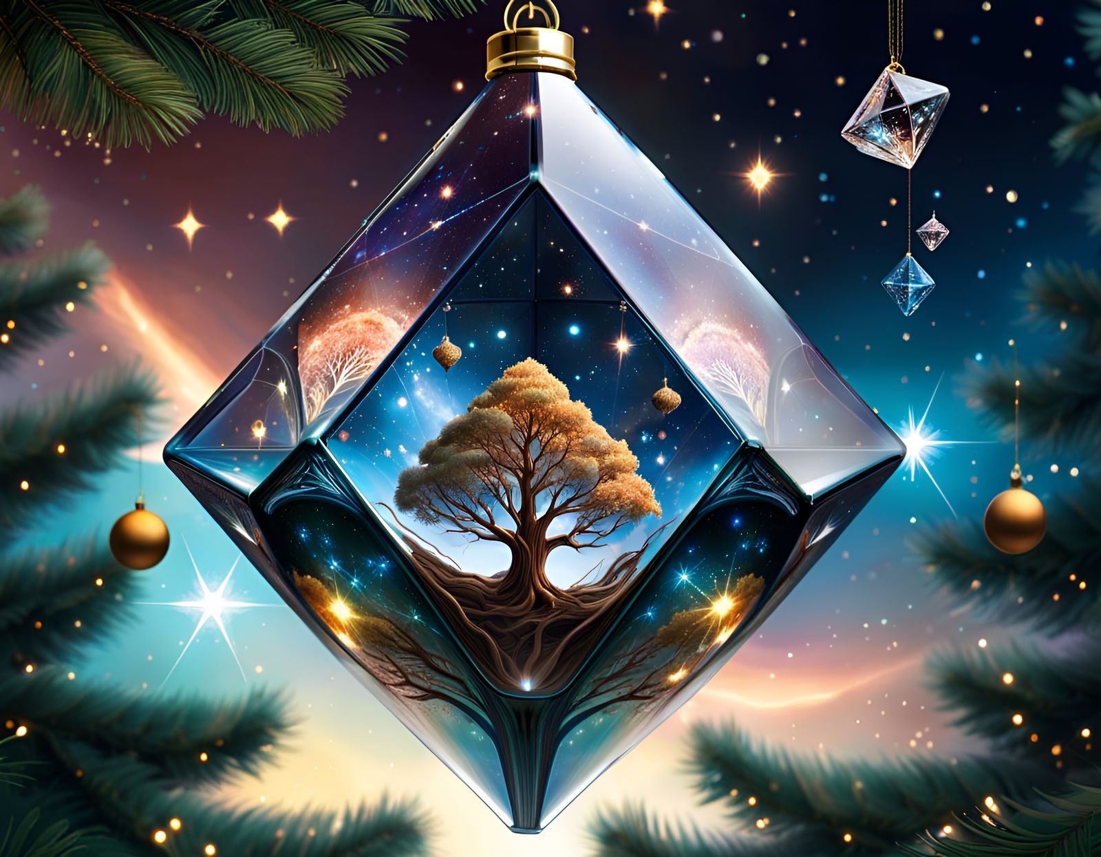 Crystal of Christmas in Ethereal Space Dreamscape