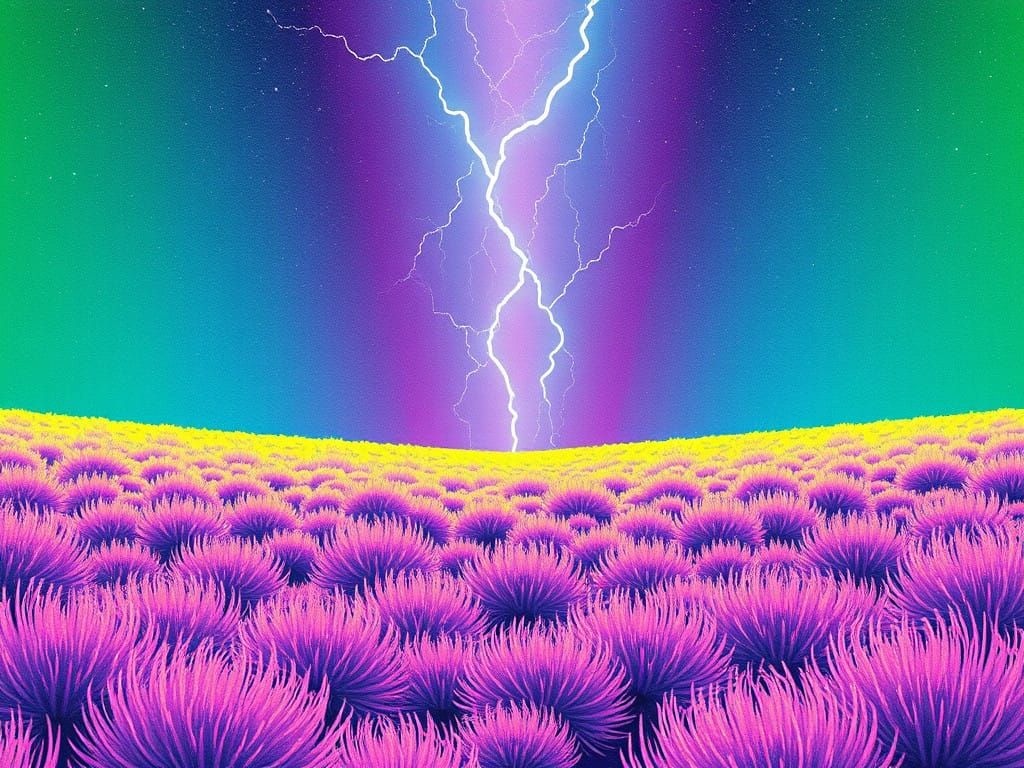 Vibrant Felt Transaction Scene in Ultraminimal Style