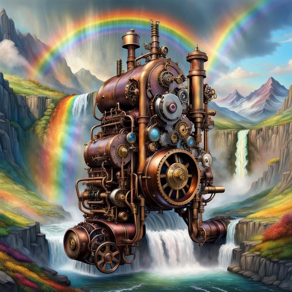 Steam-Powered Nature's Wonders in Vibrant Color