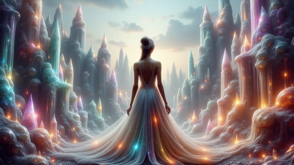 Dreamy City of Crystal Wonders