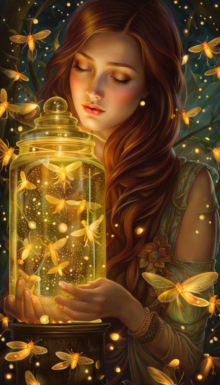 Luminous Lady in a Sea of Fireflies