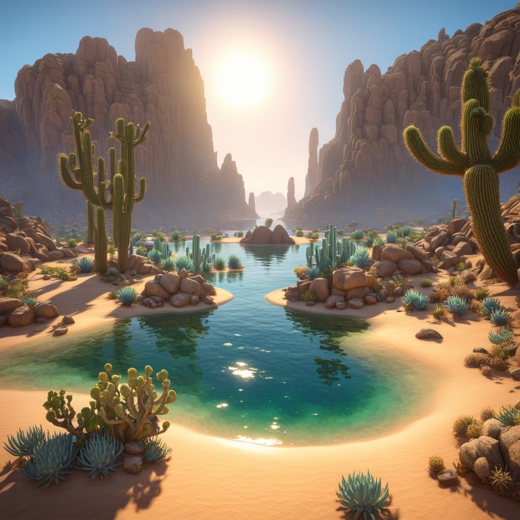 Chibi Mojave Desert Flooded by New Ocean