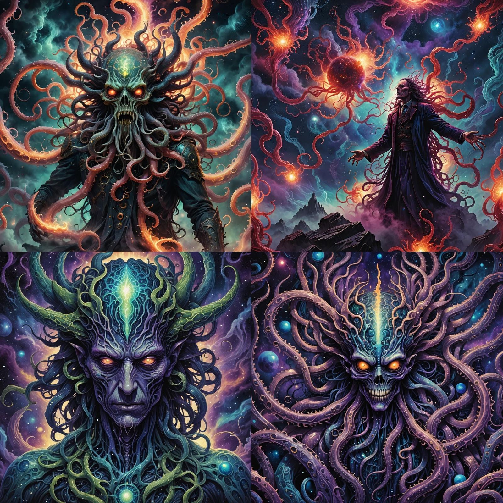 Lovecraftian Eldritch Horror in Cosmic Holographic Style