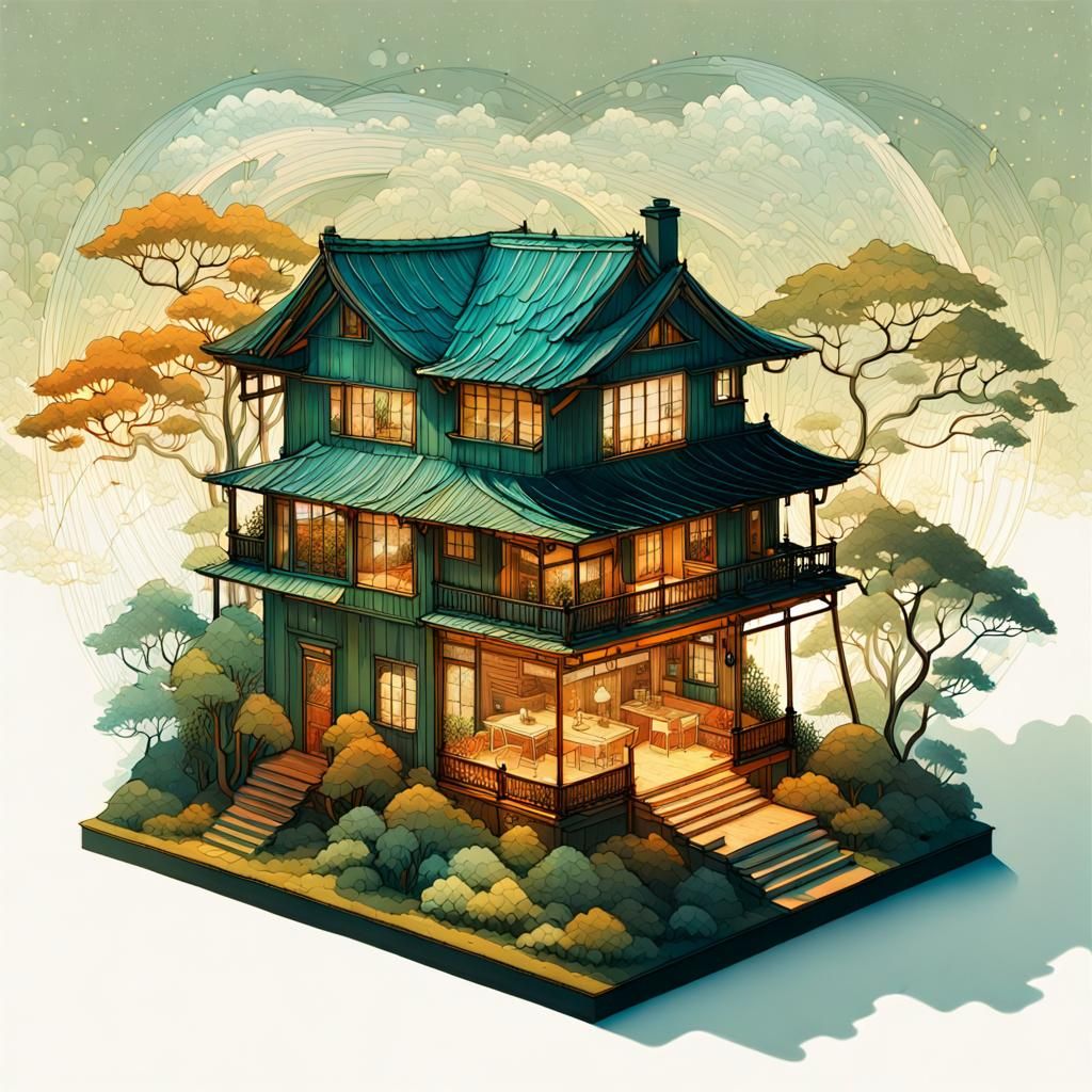 Surreal Home in Perfect Composition