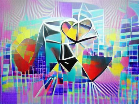 Age of Love in Vibrant Geometric Pop Art