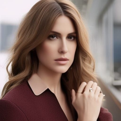 Attractive 40yo Woman in Hipster Glasses and Fedora