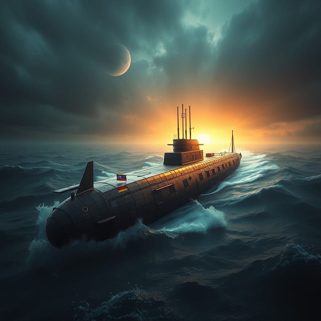 Mystical U-Boat Emerges from the Fantasy Depths