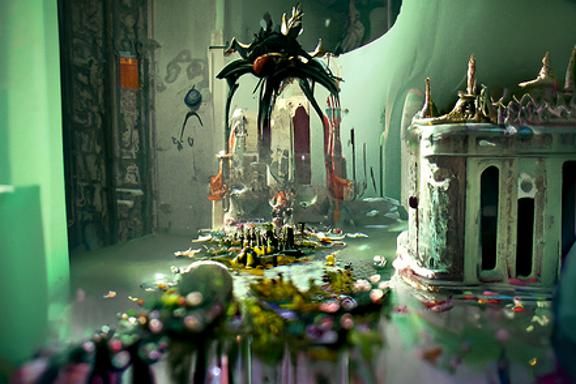 Epic Palace of Whimsy and Wonder in Vast Fantastical Realm