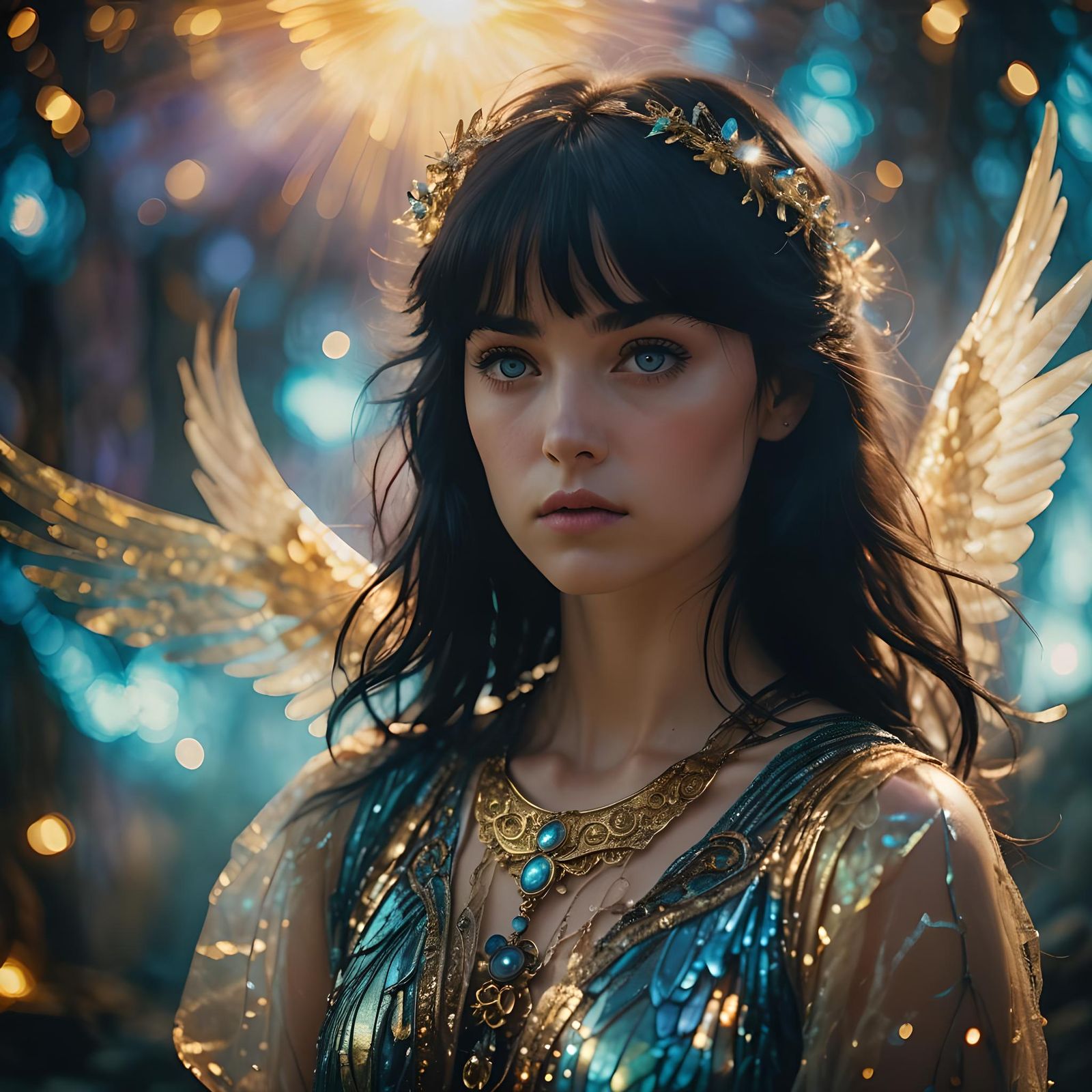 Angel Girl in Cinematic Portrait