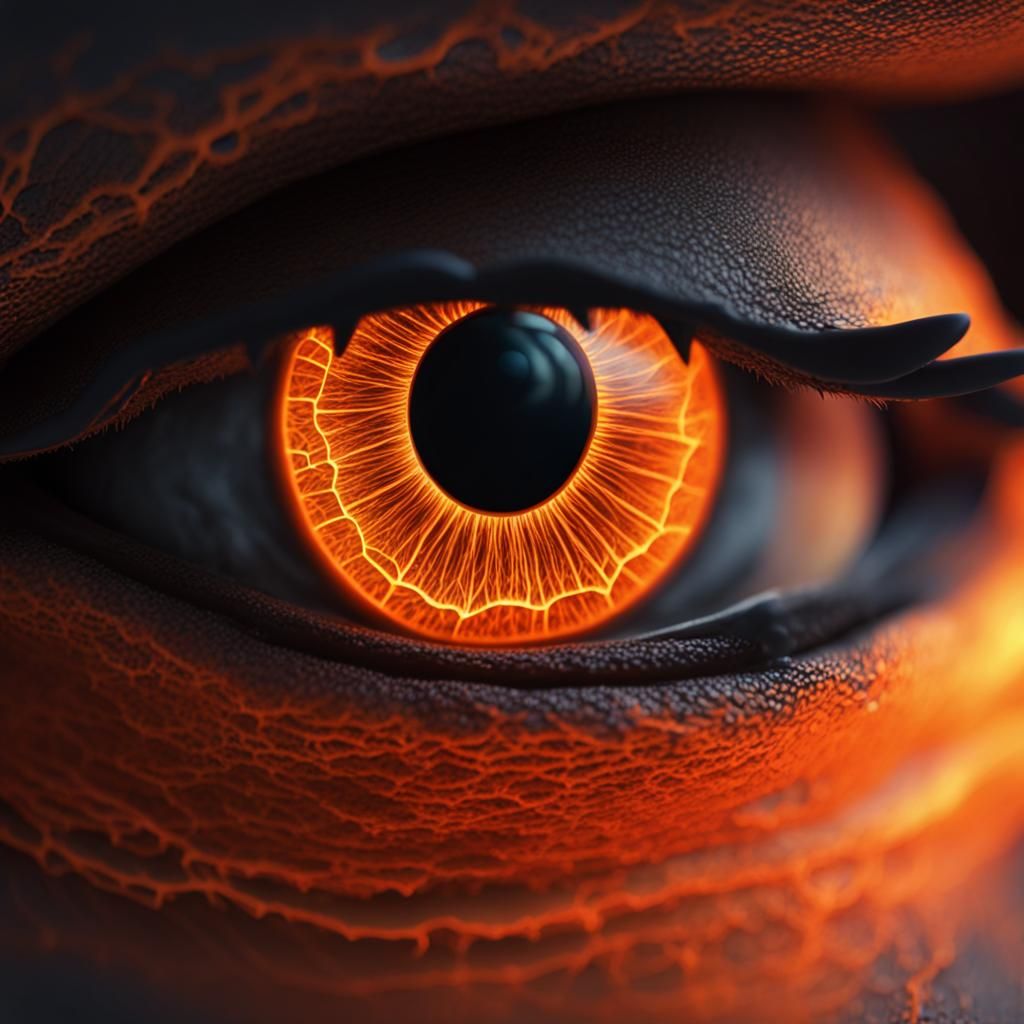 Enchanted Eye: Neon Bat Silhouette in Vibrant Orange Glow