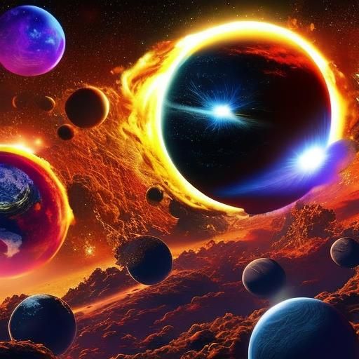 Cosmic Vortex in Dark Fantasy Style