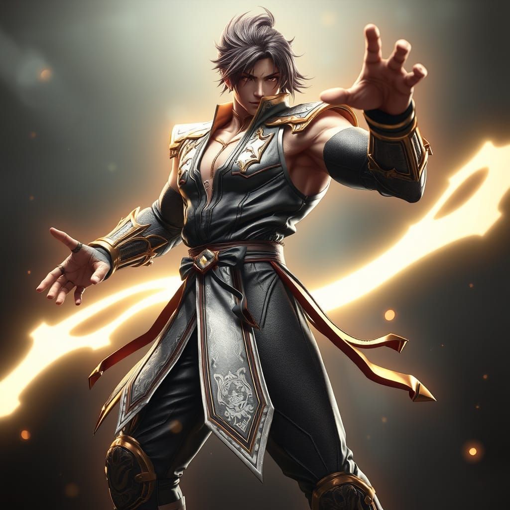 Tekken Fighter in Futuristic Anime Armor