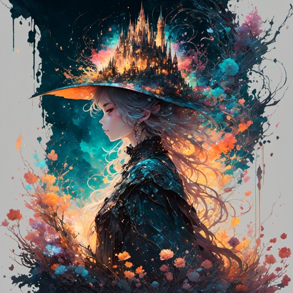 Sorceress in Mystical Sunset