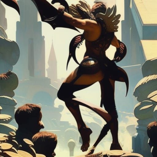 Gladiator Masterpiece in Dark Fantasy Concept Art