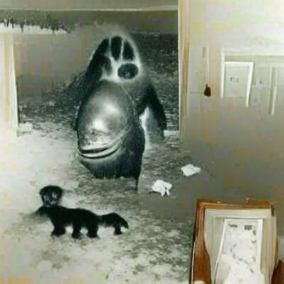 Unsettling Portrait of Mysterious Figure in Black and White