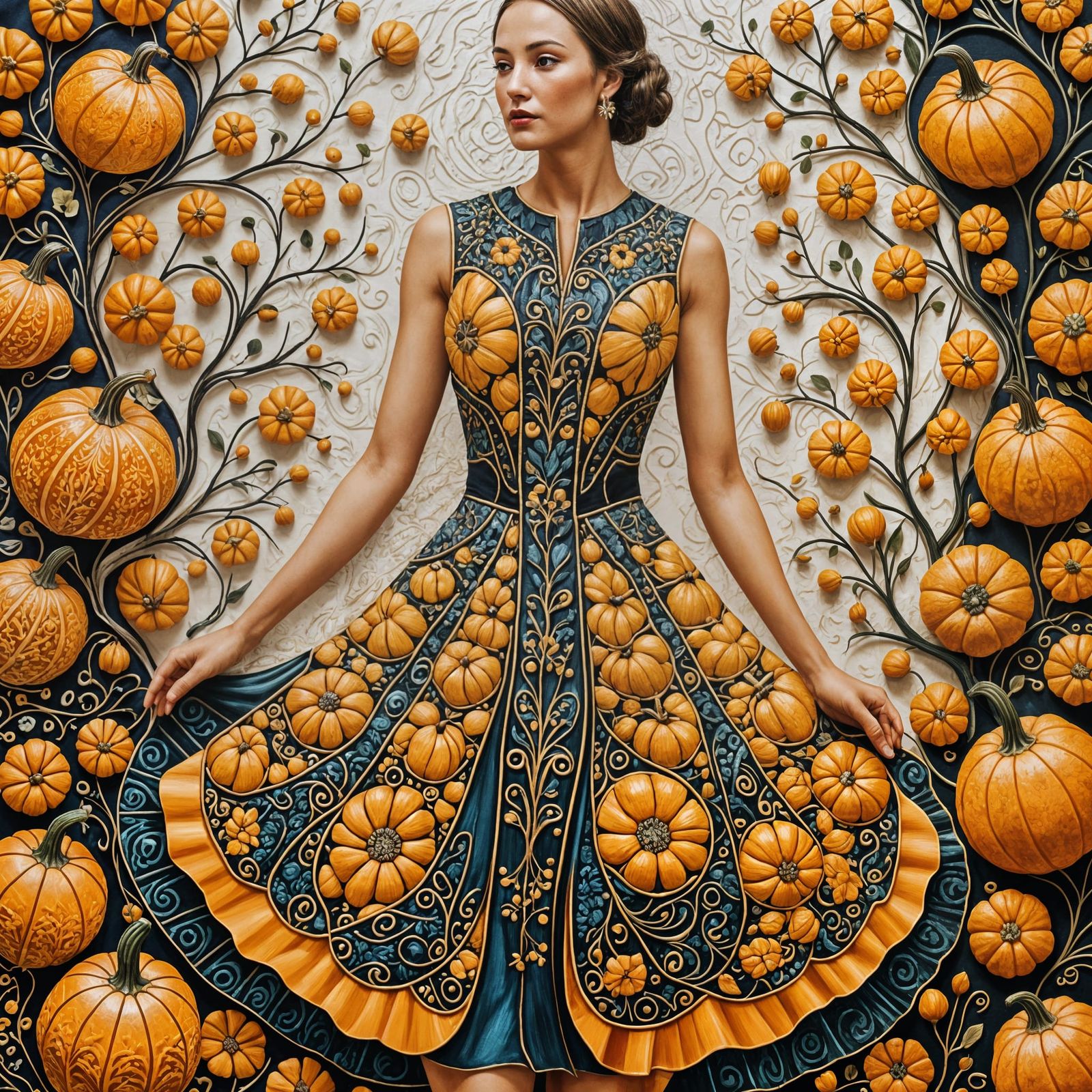 Organic Gourd Fashion in Art Deco Style